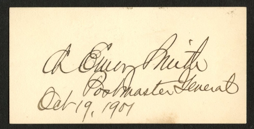 Charles Emory Smith d1908 signed autograph 1x3 cut 39th US Postmaster General ^ Charles Emory Smith d1908 signed autograph 1x3 cut 39th US Postmaster General ^