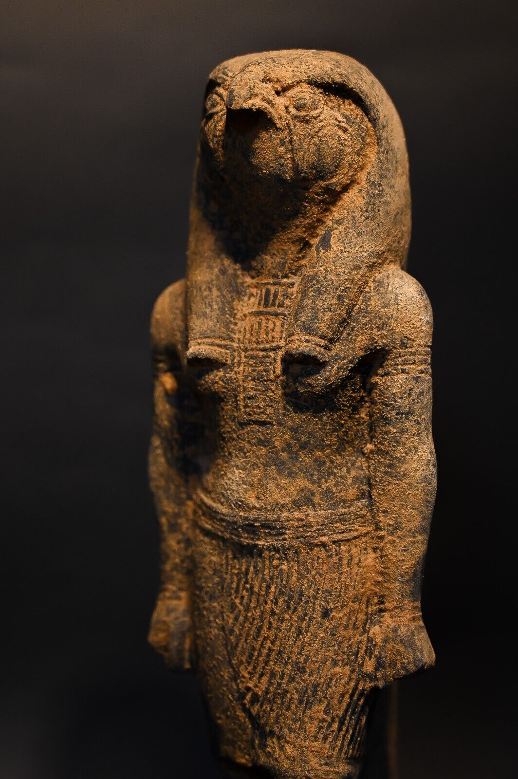 Rare ancient Egyptian Falcon Bird God Horus Statue large heavy stone Made in Egy