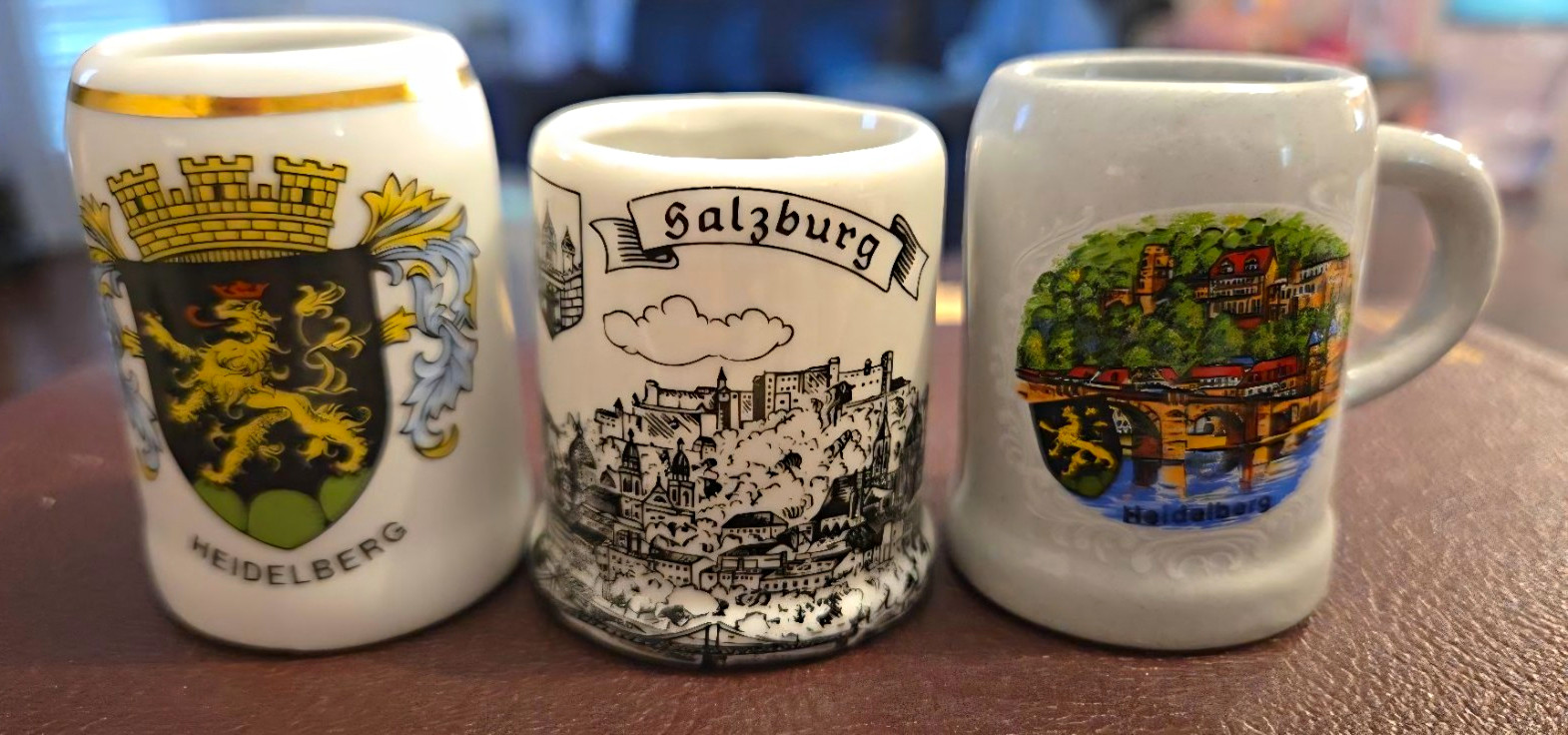 Vintage Souvenir Mini Mugs Lot of 3 - Heidelberg Germany & Salzburg Austria Vintage Souvenir Mini Mugs Lot of 3 - Heidelberg Germany & Salzburg Austria