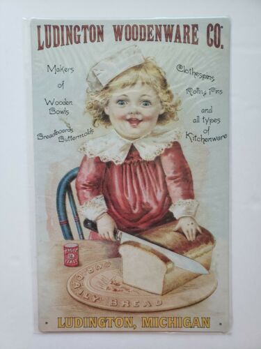 Ludington Woodenware Co. Ohio Wholesale 16x10 Rustic Retro Metal Signs 28262