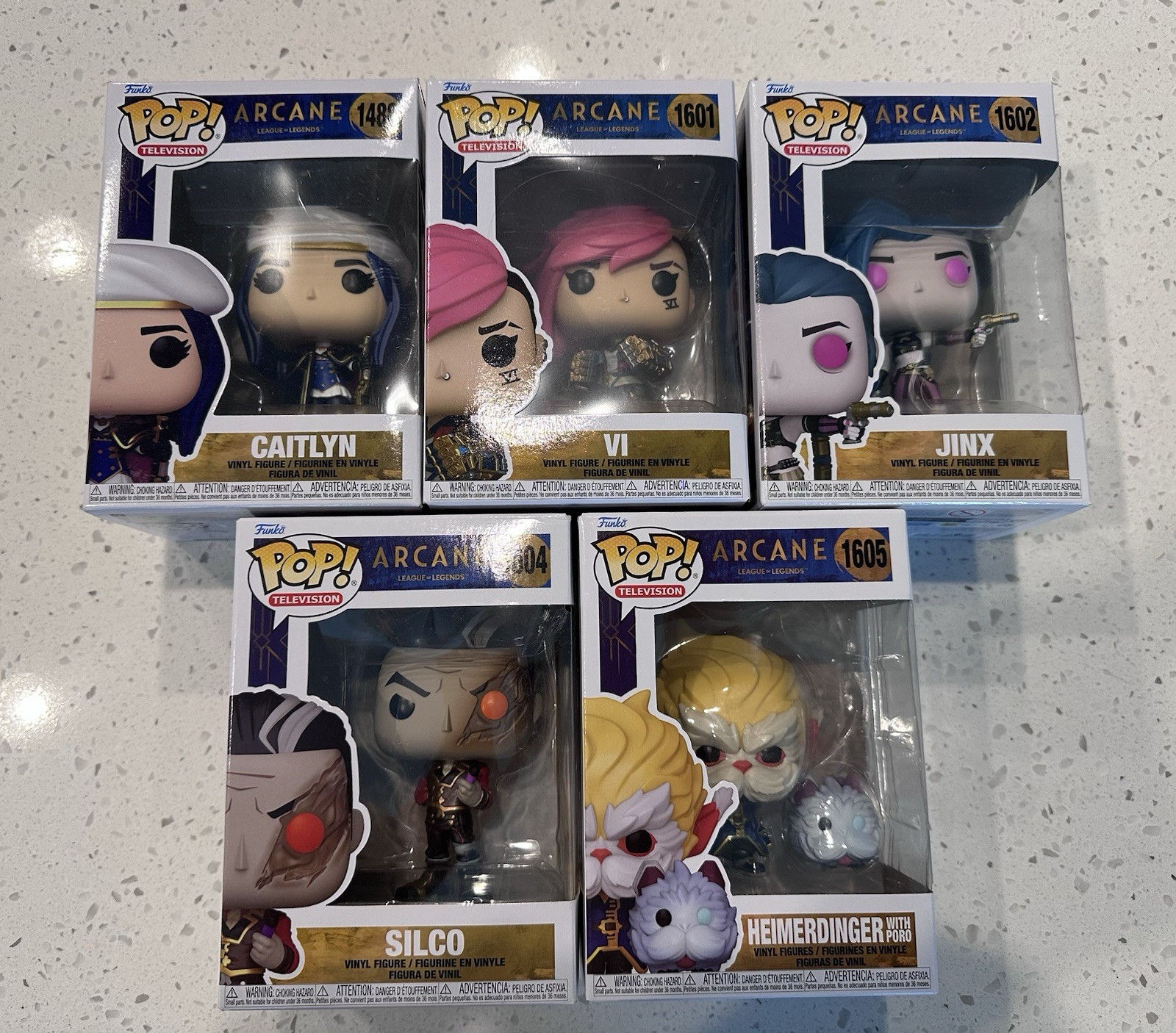 Funko Pop Arcane League Of Legends - Caitlyn, Vi, Jinx, Silco, & Heimerdinger