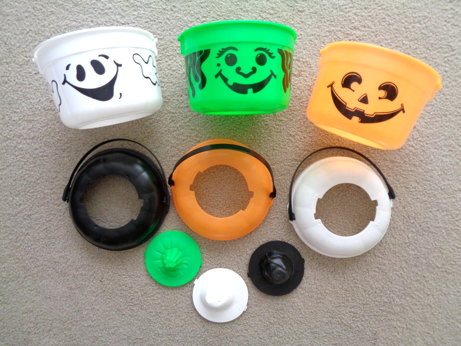 McDonald\'s 1992 Halloween Happy Meal Complete Set of Pails