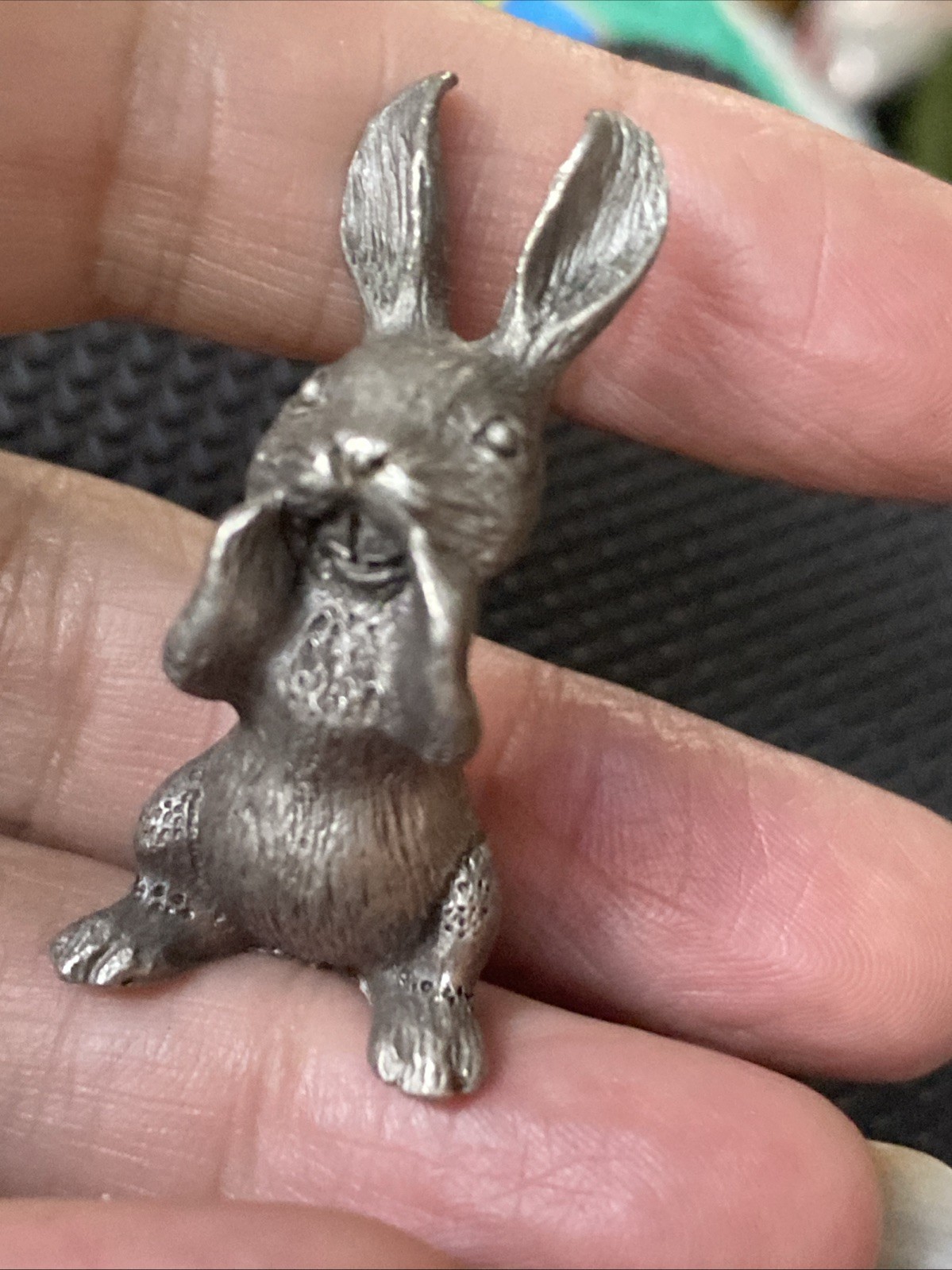 VTG Spoontiques Whispering Pewter Rabbit Figurine