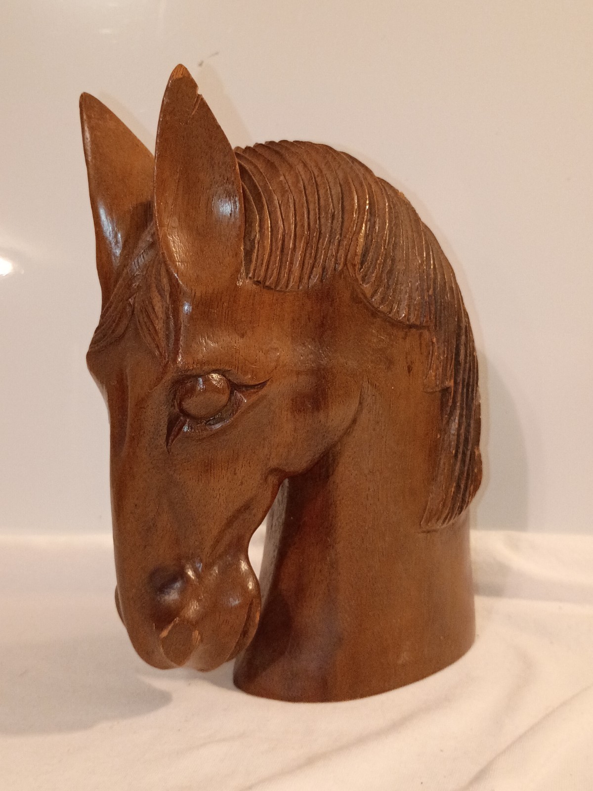 Hand Carved Wood Horse Head 8