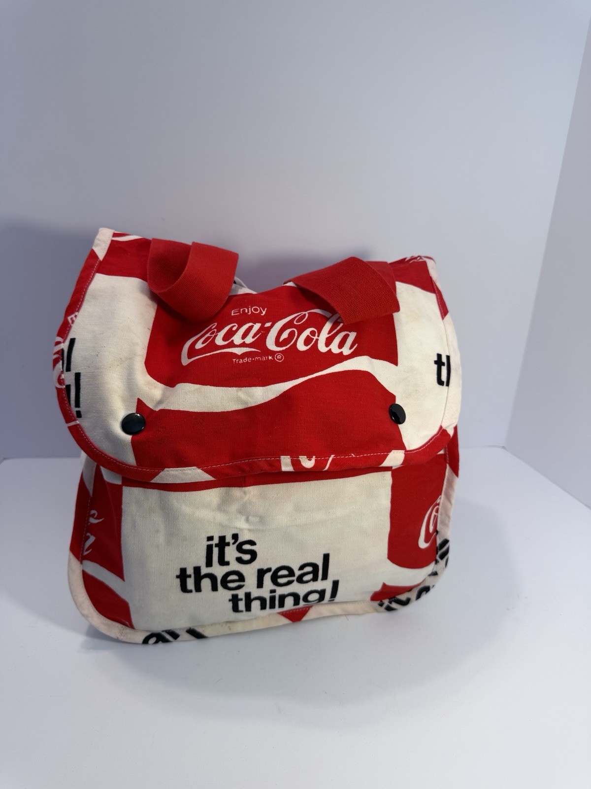 VTG 1972 Coca-Cola Canvas Backpack Bag Advertising Logo VTG 1972 Coca-Cola Canvas Backpack Bag Advertising Logo
