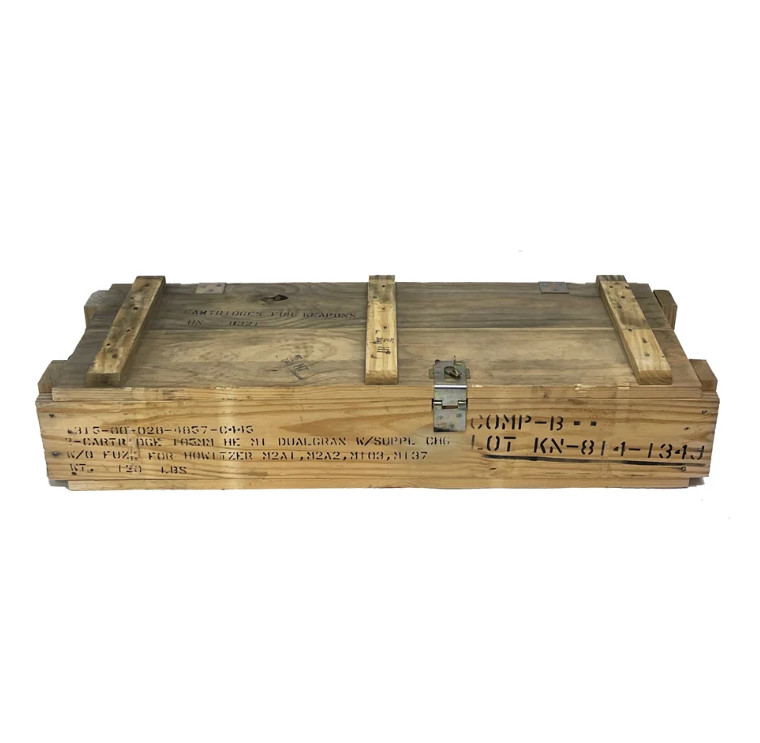 Wooden Artillery Crate 105mm 37x12x8 - Used