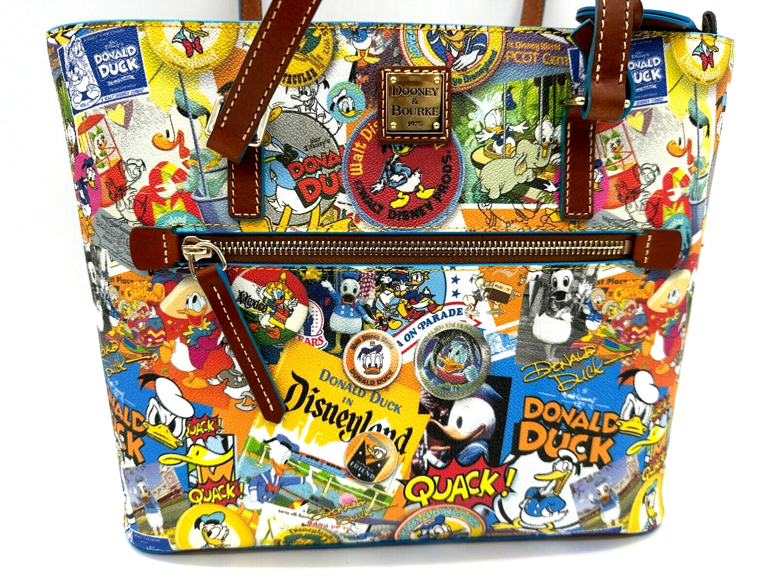 Disney Dooney & and Bourke Donald Duck 90th Anniversary Shopper Tote Bag Purse