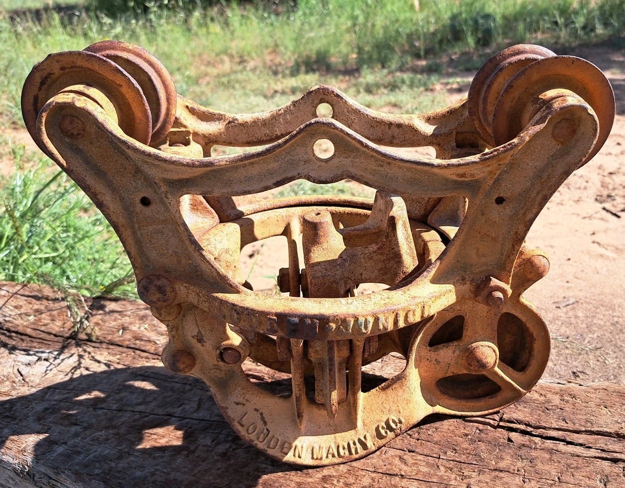 Vintage Louden Jr. Hay Barn Trolly Pully Cast Iron Original Condition USA