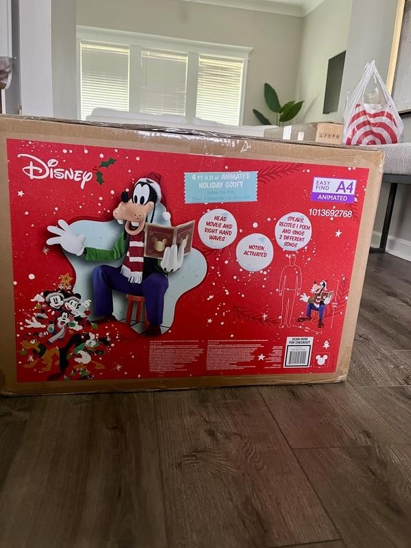 Home Depot DISNEY 4FT ANIMATED HOLIDAY GOOFY ANIMATRONIC