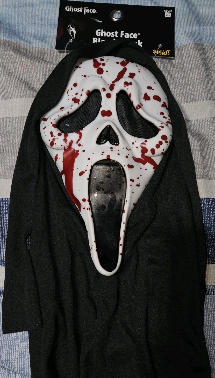 SPIRIT Halloween Bloody Ghostface Adult Size Mask NEW