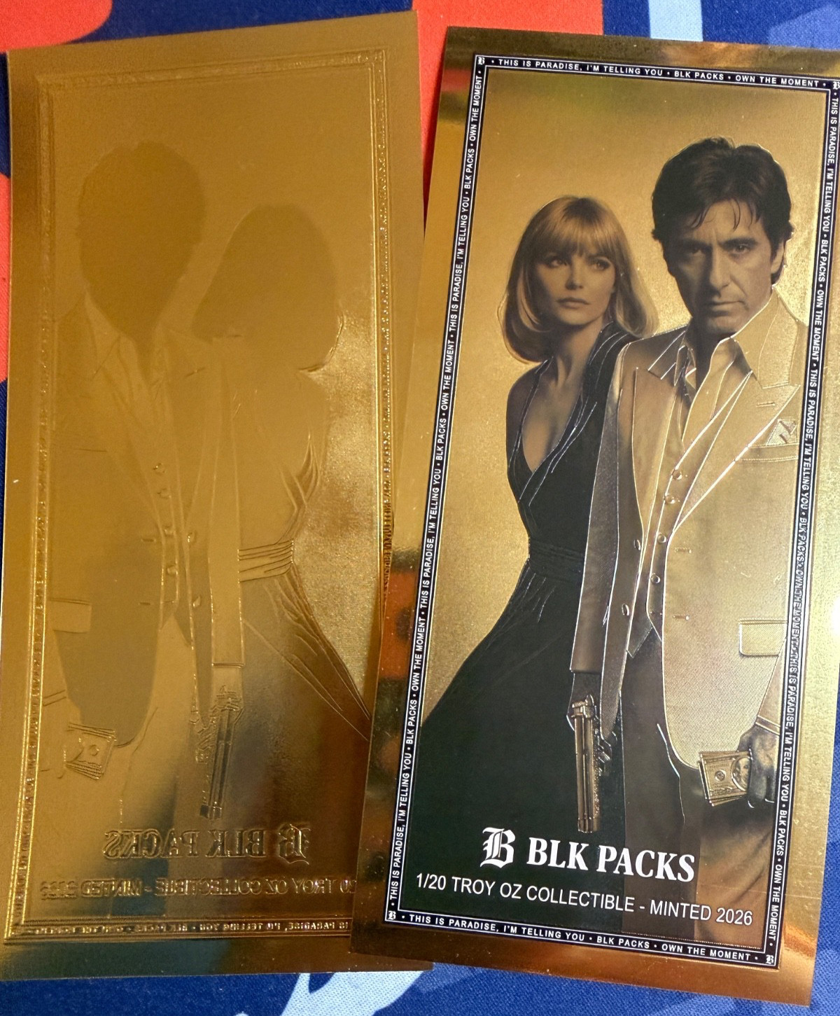 1 X GoldBack 24K Foil Note UNC, 1/20 Troy Oz, ScareFace BLK PACKS Sound Money