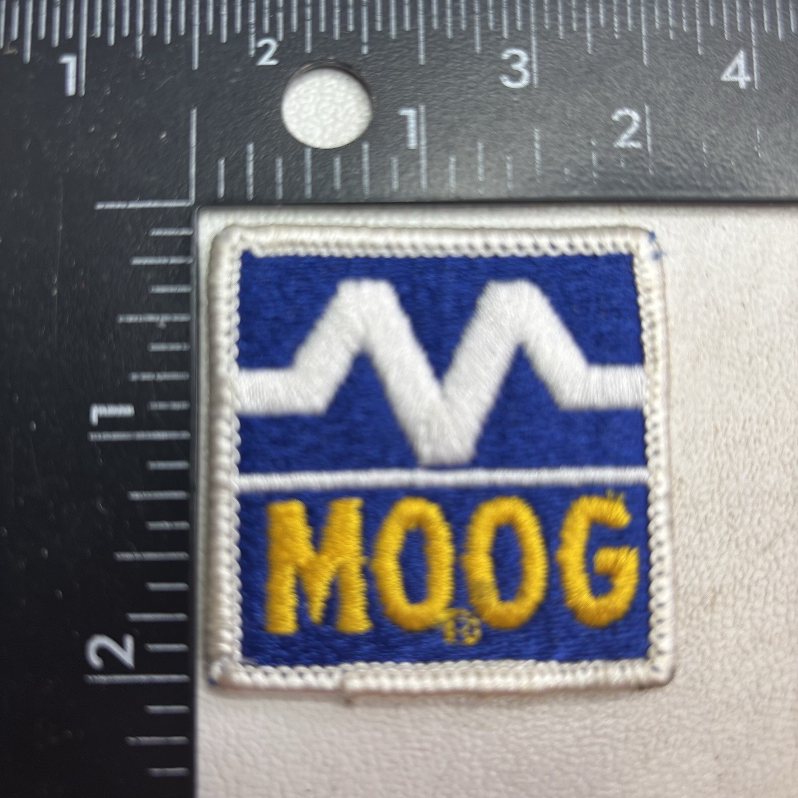 Vintage c 1990s 2” MOOG Auto Parts Car Racing Motorsports Embroidered Patch AAAE