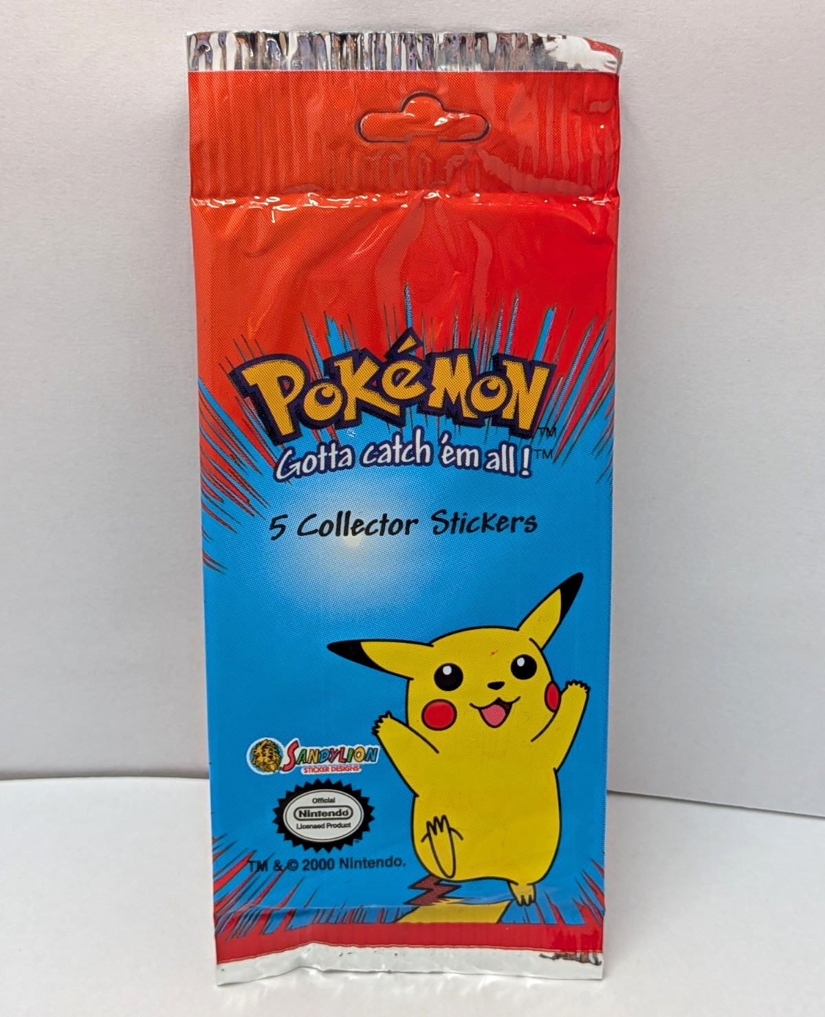 Nintendo Pokémon 2000 Sandylion Collector Stickers Sealed Pack Of 5