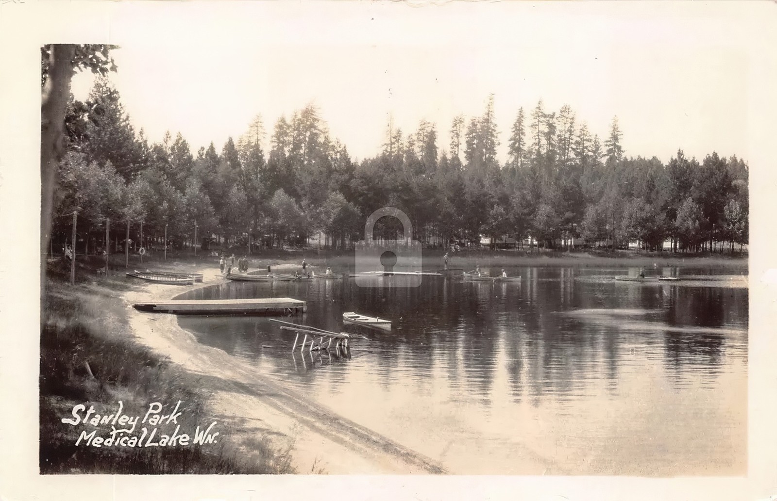 Stanley Park WA Washington Medical Lake RPPC Postcard COPY
