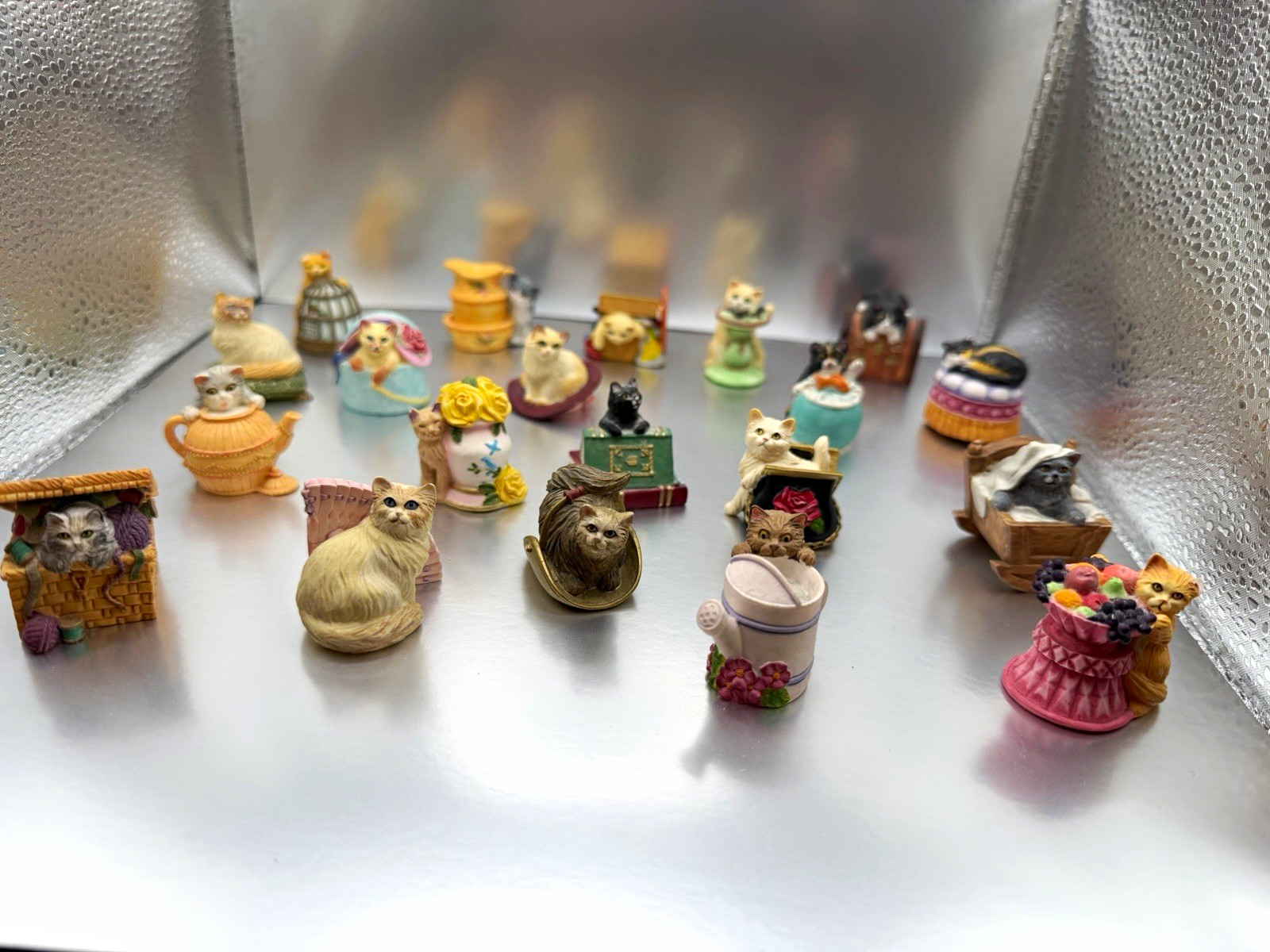 Lot of 20 Lenox Miniature Cat Figurines