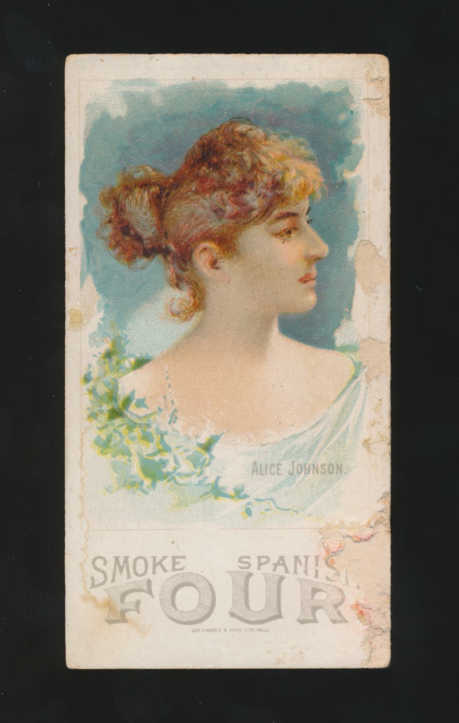 1880\'s N532 Smoke Spanish Four ACTRESSES -ALICE JOHNSON