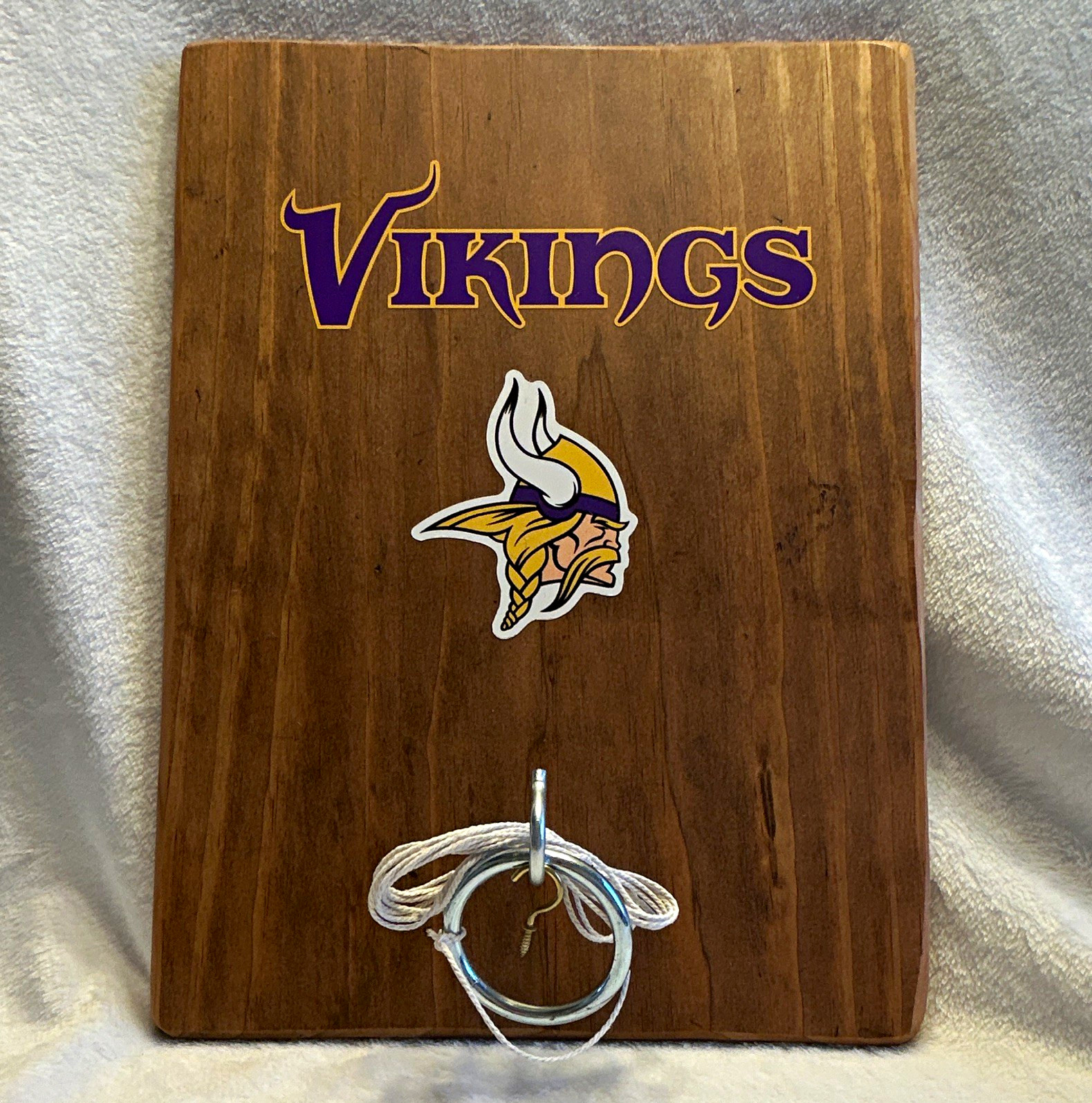 Minnesota Vikings Wooden Hanging Wall Sign Vertical Rectangle Plaque