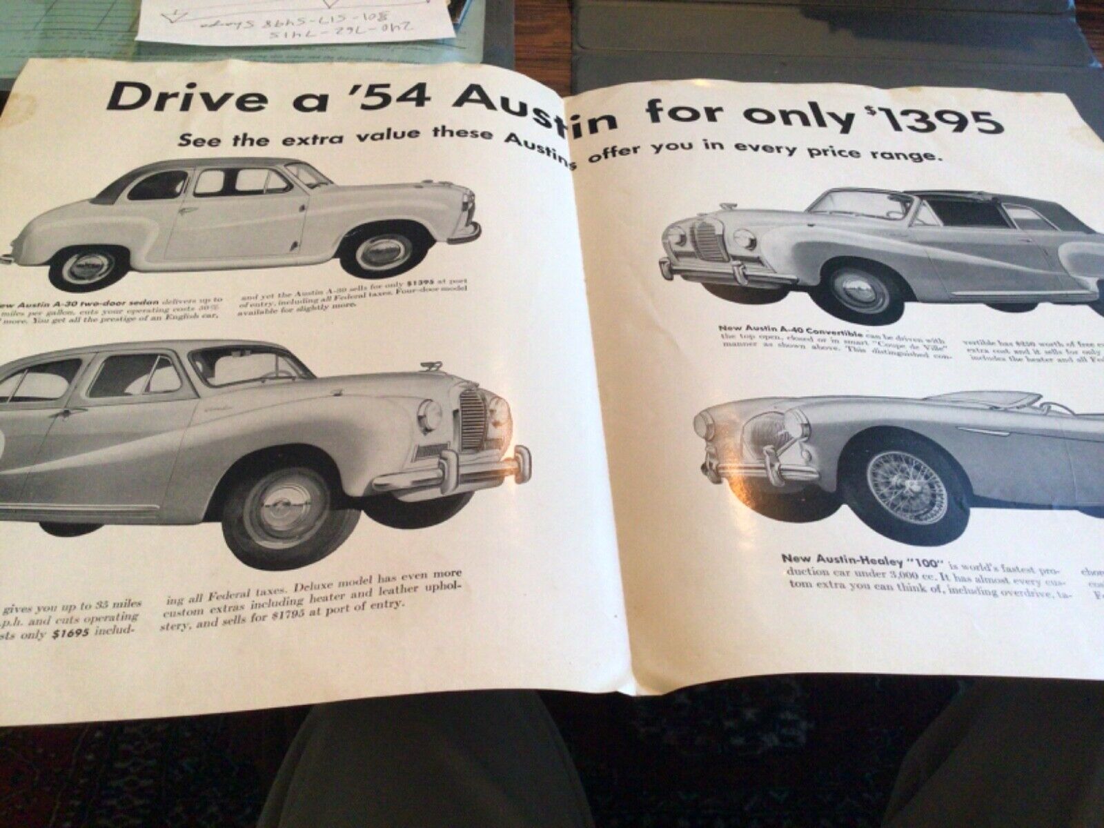Drive a ‘54 Austin for only $1395, Pictorial British Flyer