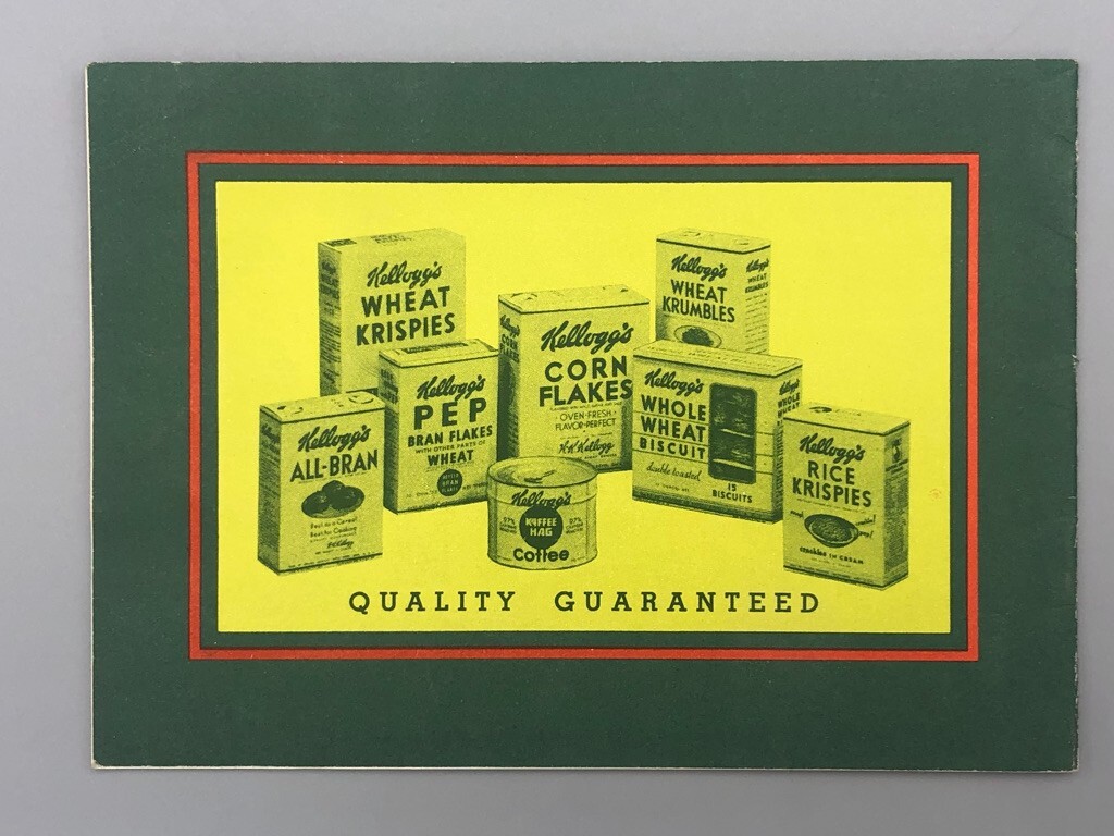 1930s KELLOGG's CEREAL Advertising Recipes Booklet Vintage  Cook Book