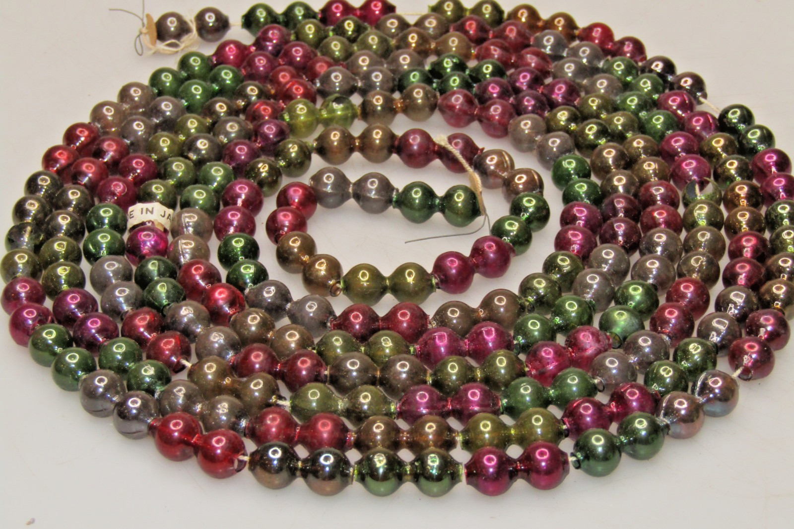 Vintage Glass Large Double Beads 110\