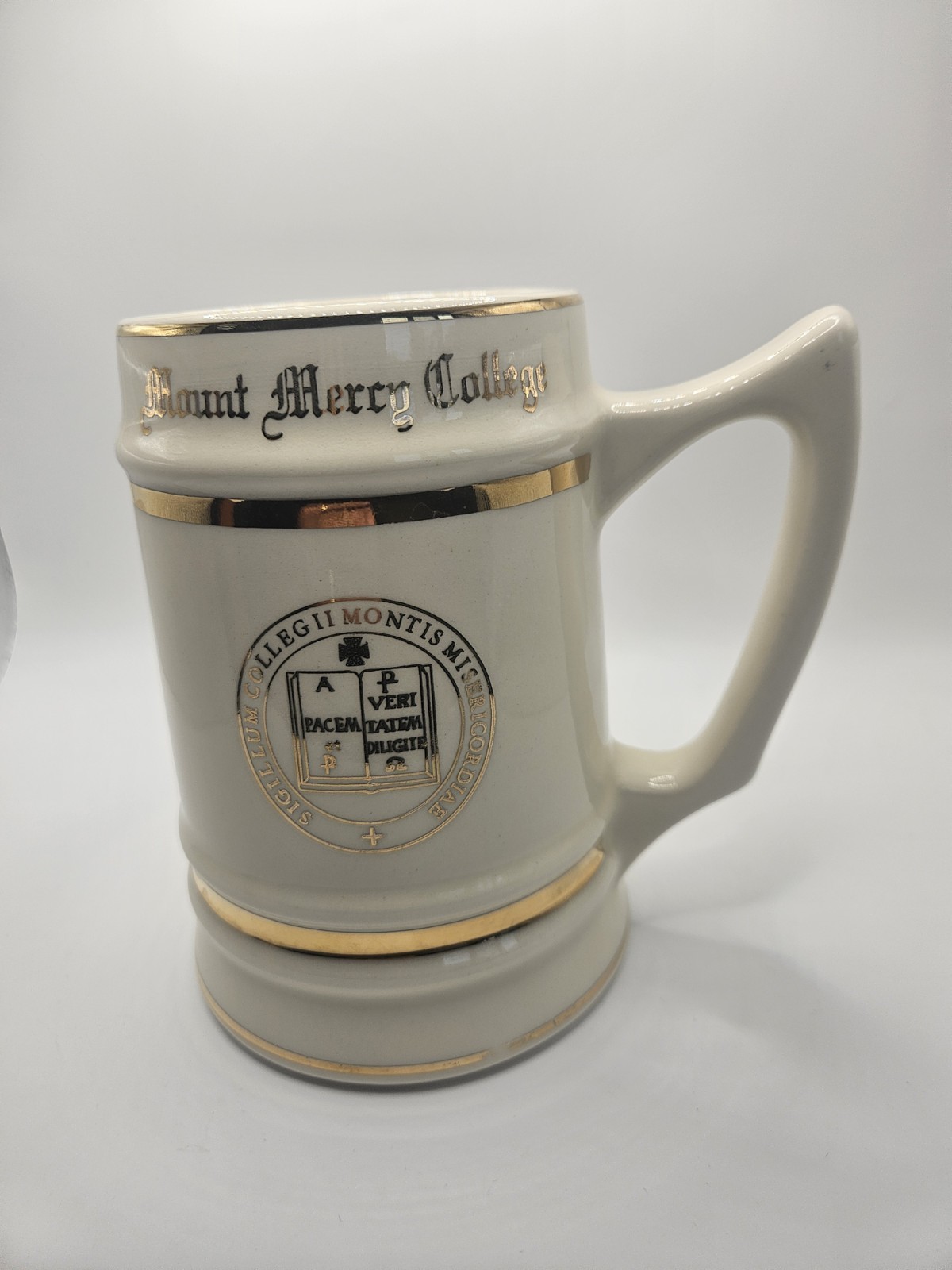 Vintage W C Bunting Mount Mercy College Beer Stein/Mug