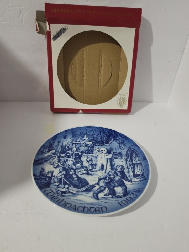 Vintage 93 Weihnachtsteller 125 Jahre Bareuther Bavaria Germany Collectors Plate