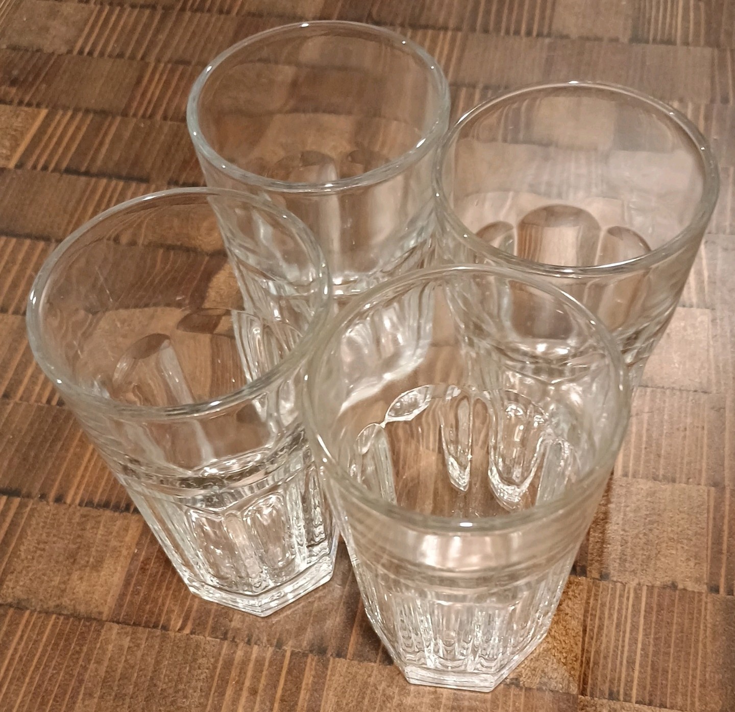 Vintage Libbey Gibraltar 6 oz. Clear Juice Glass Tumblers DuraTuff - Set of 4