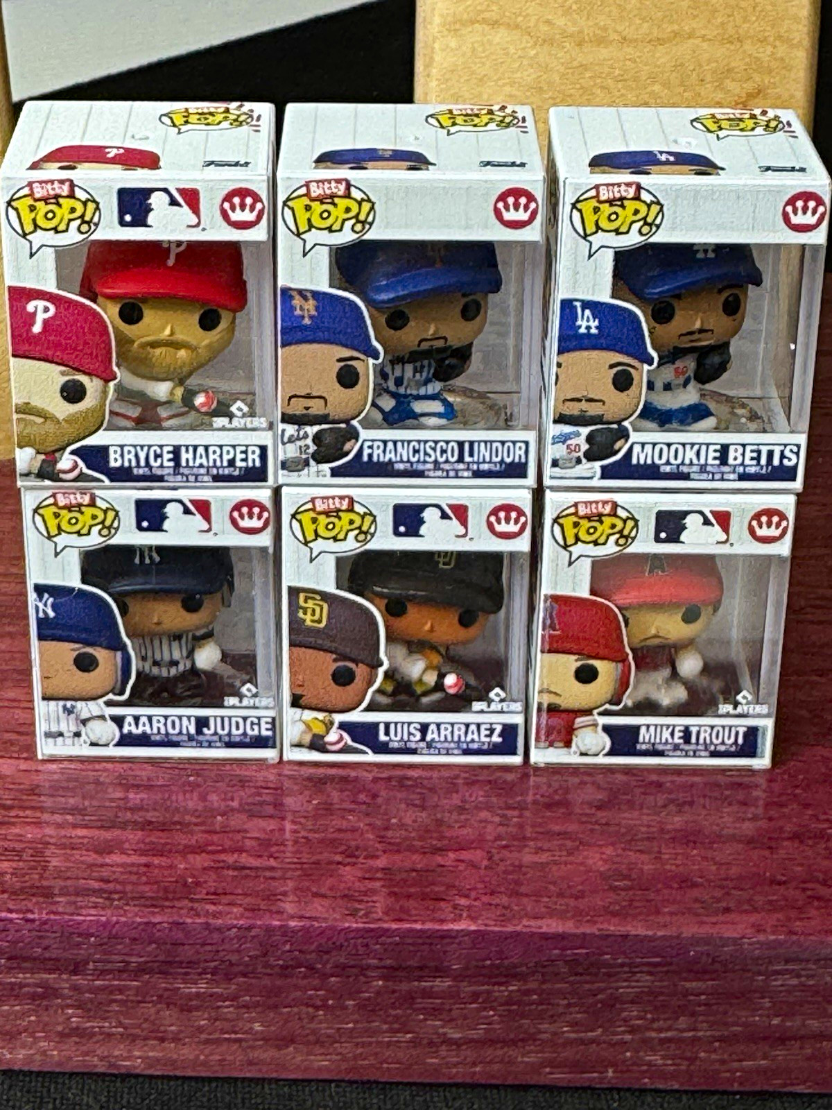 Funko Bitty Pop MLB 6-Pack Mixed Lot Vinyl Figures, Judge, Trout, Bette 🔥