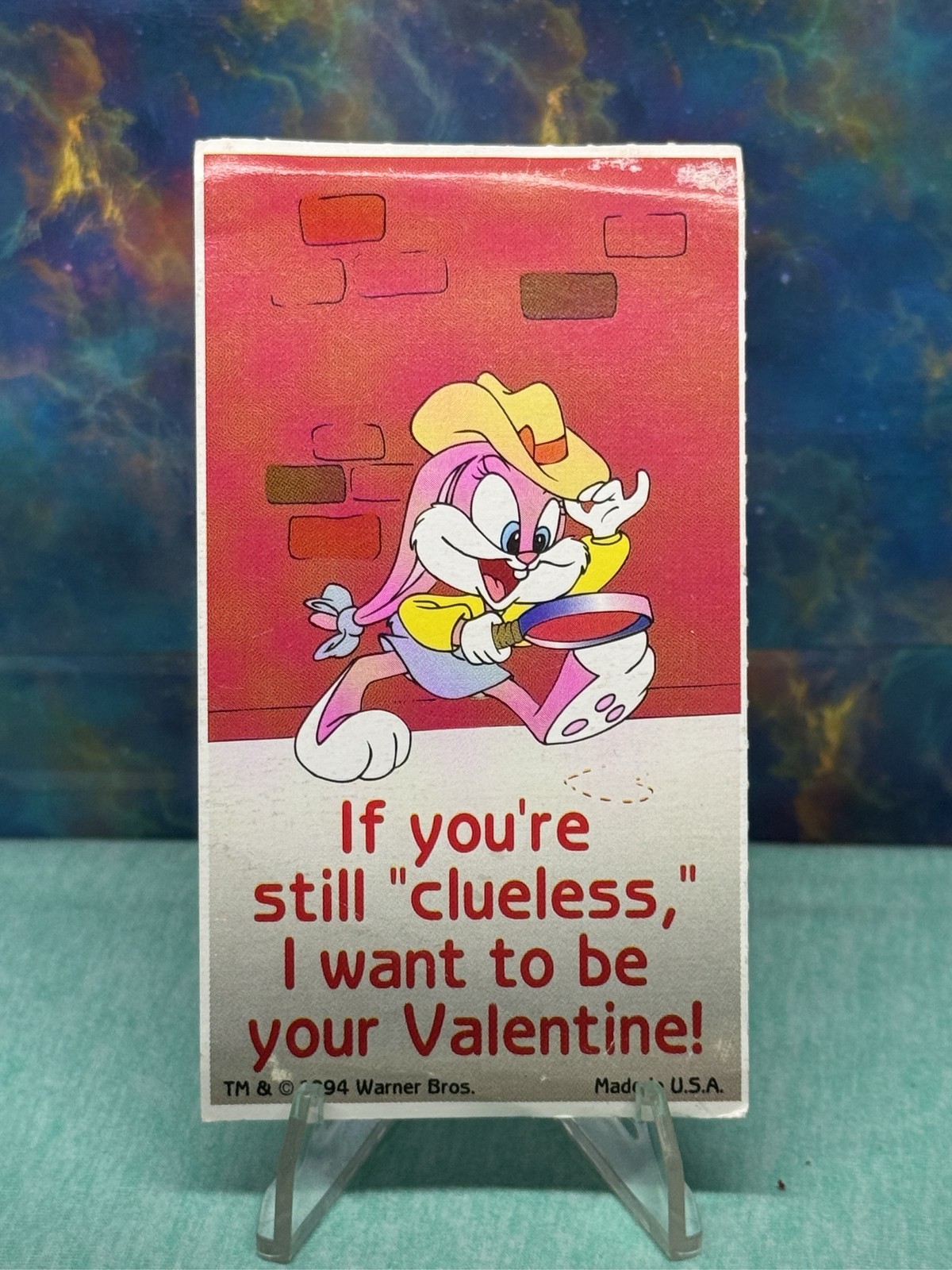 1994 Warner Bros Tiny Toon Adventures Babs Bunny Valentine Card Vintage 1994 Warner Bros Tiny Toon Adventures Babs Bunny Valentine Card Vintage