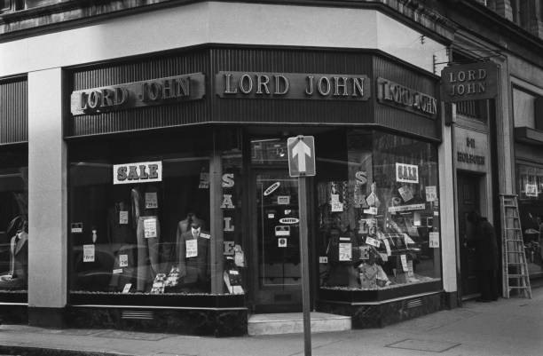 The Lord John menswear boutique in Holborn London UK February 1973 Old Photo