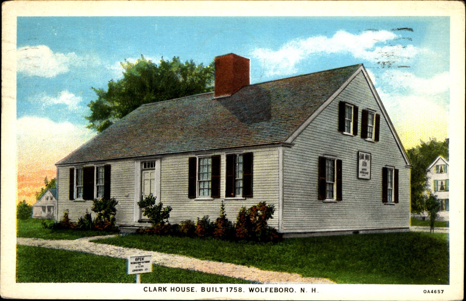 Clark House ~ built 1758 ~ Wolfeboro NH New Hampshire ~ mailed 1940
