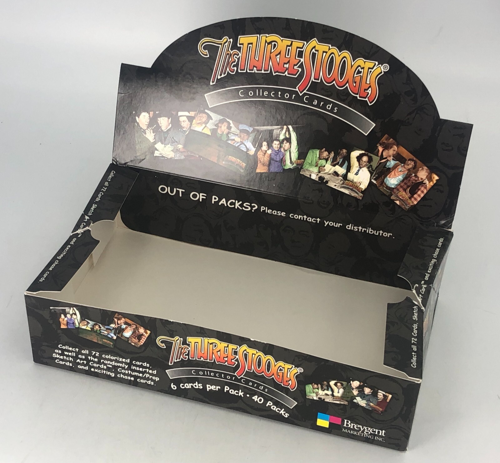 The Three Stooges 2005 Breygent Marketing Empty Trading Card Display Box