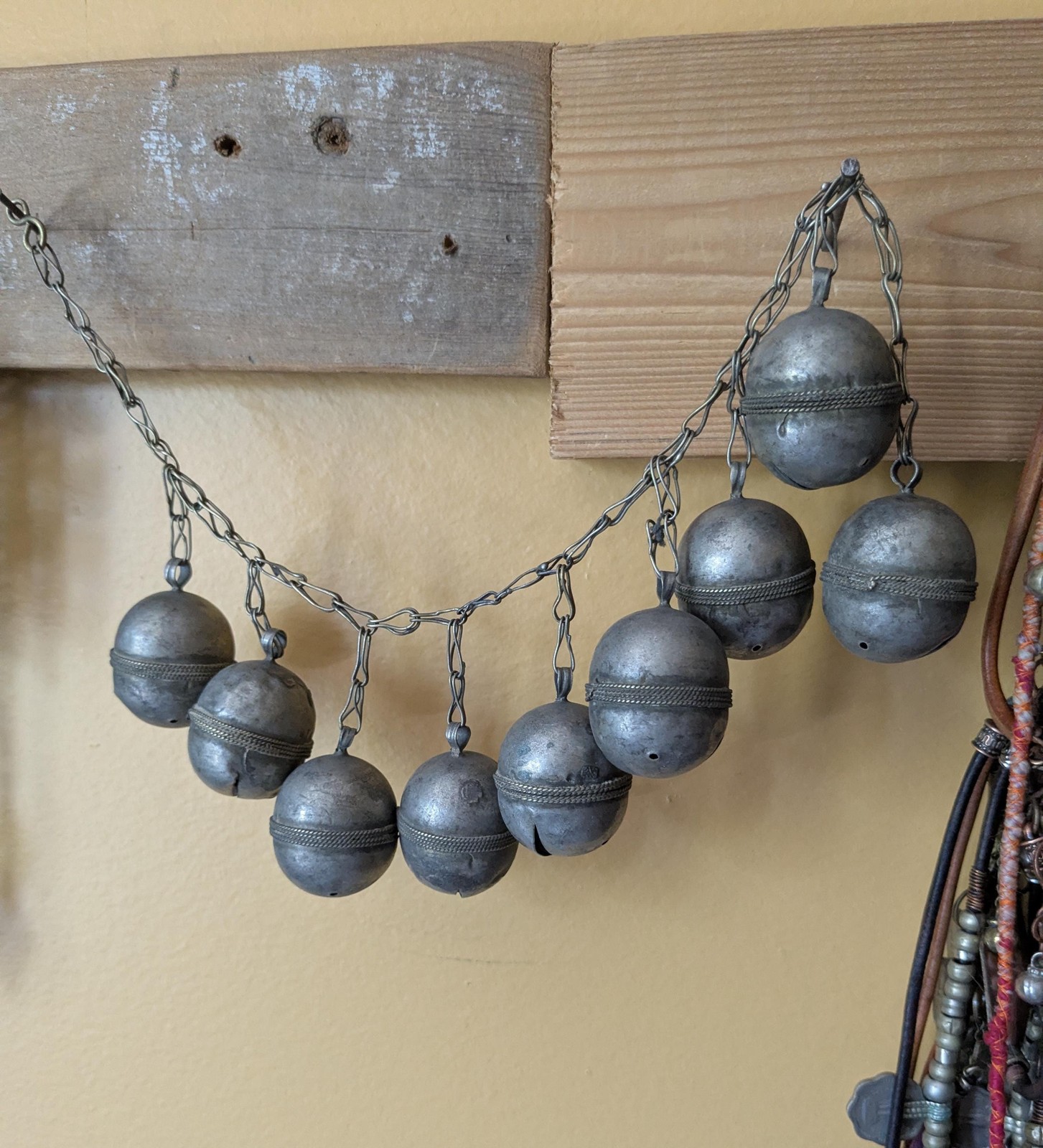 9 Vintage Turkmen Tribal Bells - Boho Belly Dance Wind Chime Supplies (21679) 9 Vintage Turkmen Tribal Bells - Boho Belly Dance Wind Chime Supplies (21679)