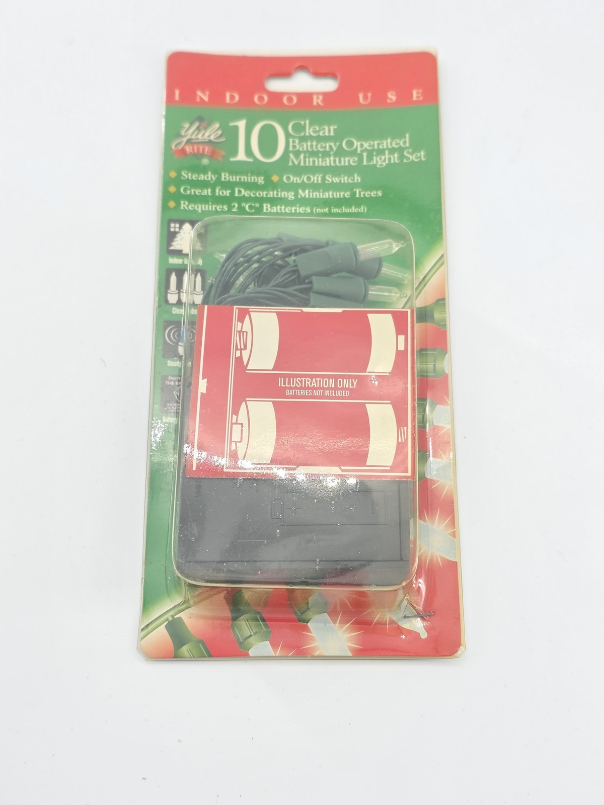 Yule Rite 10 Clear Battery Operated Mini Christmas Lights Yule Rite 10 Clear Battery Operated Mini Christmas Lights