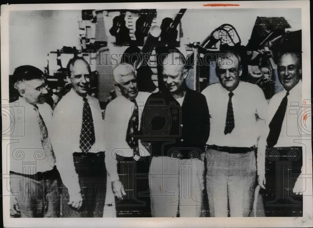 1952 Press Photo Dwight Eisenhower, Gov. Douglas McKay, Herbert Brownell,John