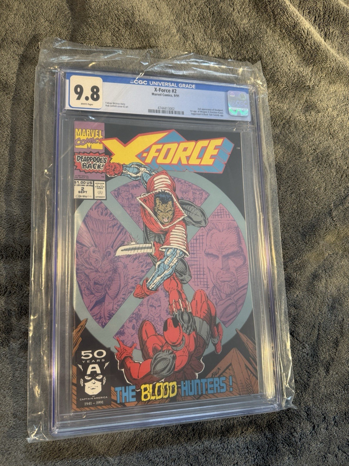 X-Force #2 CGC 9.8 - 2nd Deadpool Appearance And First Kane Appearance