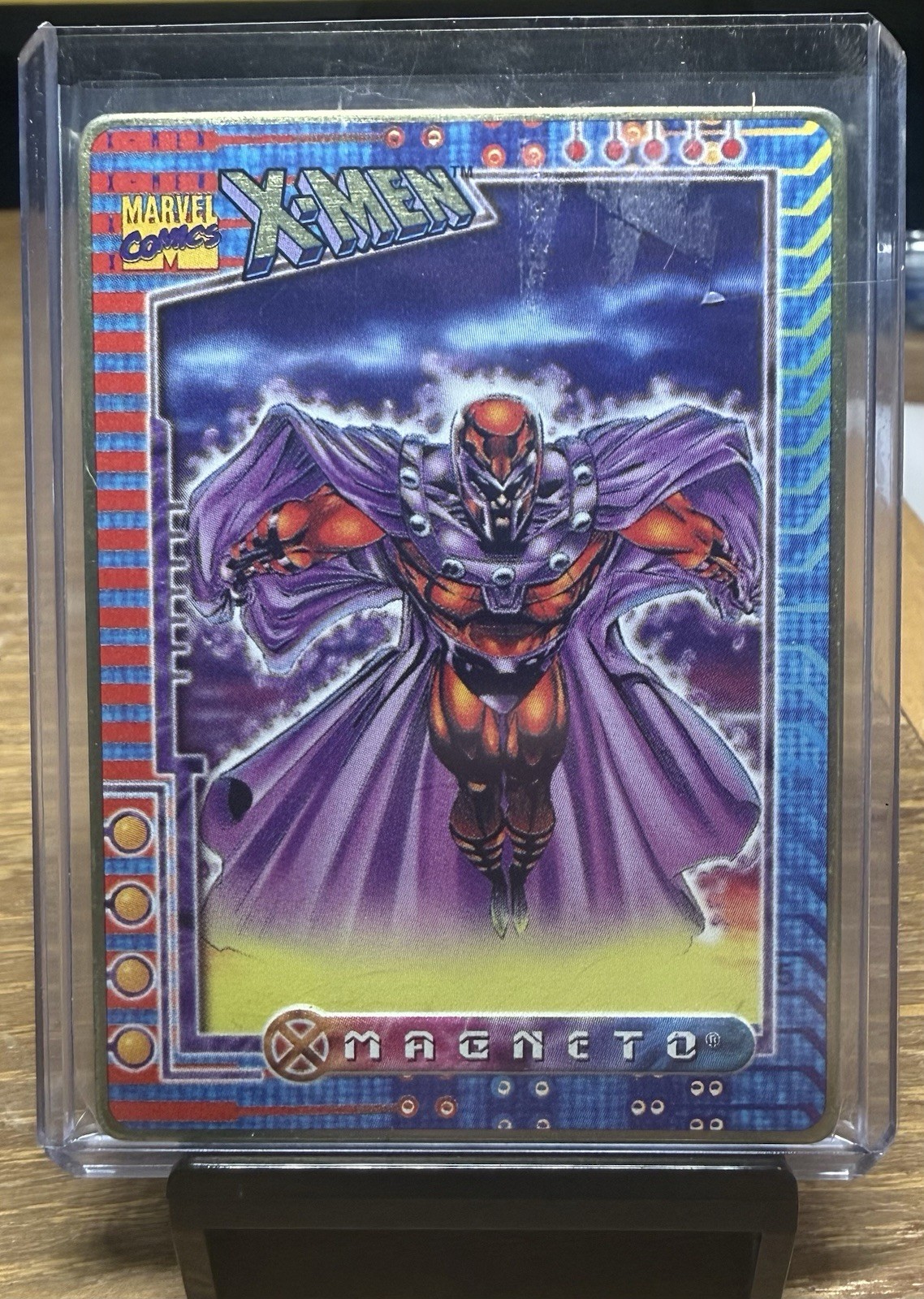 1996 Metallic Impressions X-Men Magneto #16 Metal Trading Card Marvel Vintage