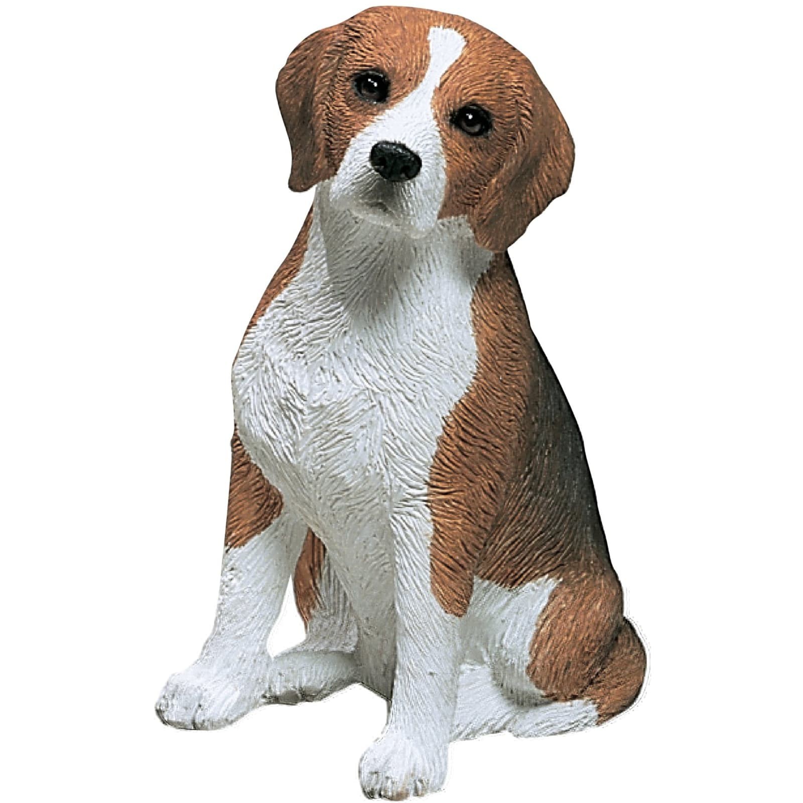 Sandicast Sitting Beagle Dog Figurine Mid Size Brown Resin 3\