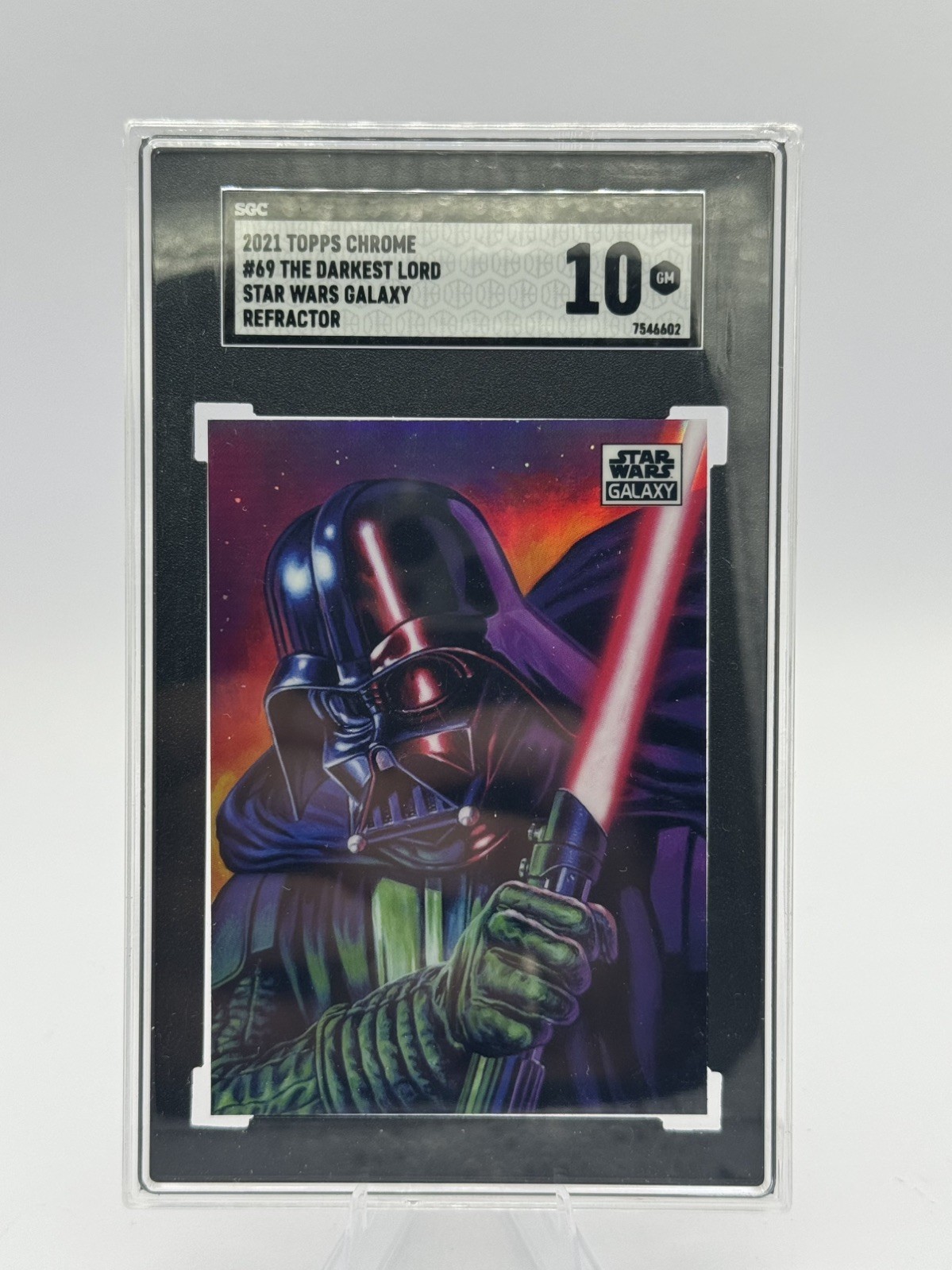 2021 Topps Chrome Star Wars Galaxy The Darkest Lord Refractor SGC 10 GM