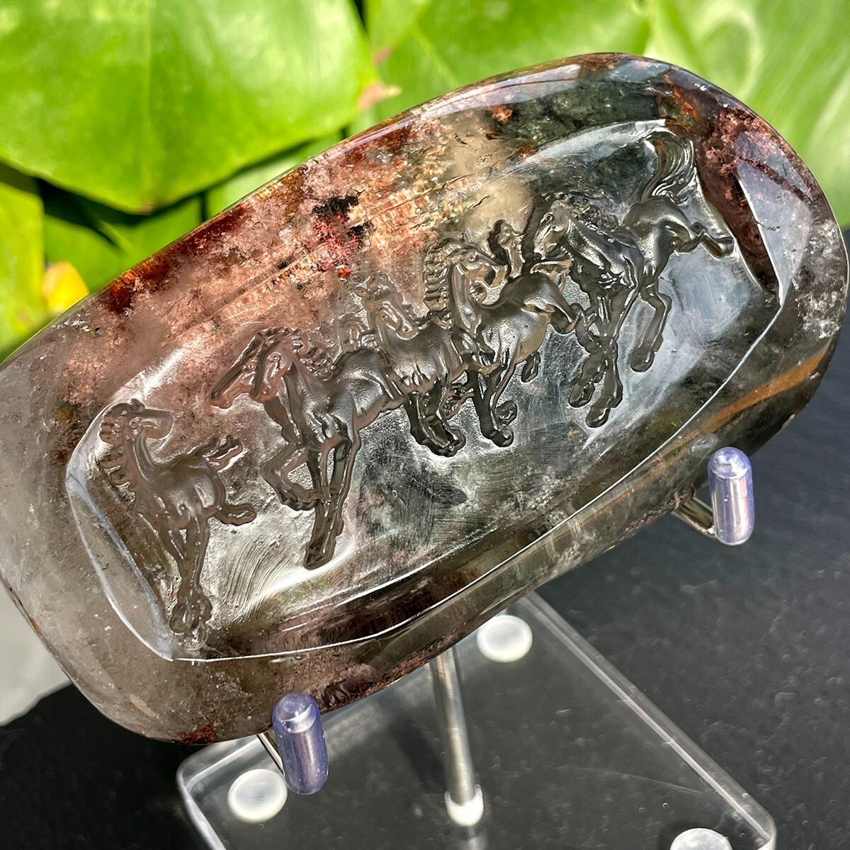 Garden Quartz Horse Hand Carved Natural Collectible Crystals Phantom Decor Reiki