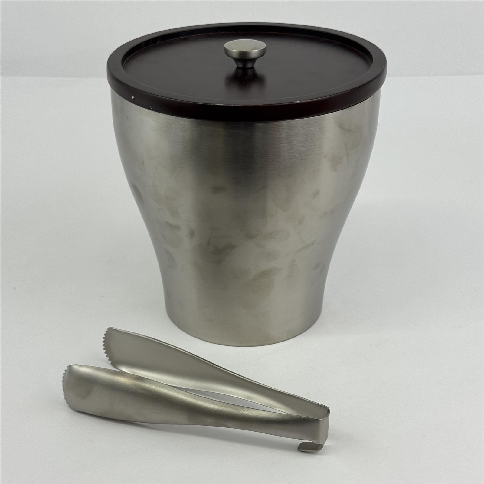Umbra Stainless Steel by Dennis Cheng Ice Bucket w/ Lid Tongs