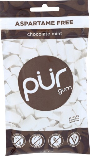 Pur Gum Chocolate Mint 55 Pc 2.72 OZ Pack Of 12