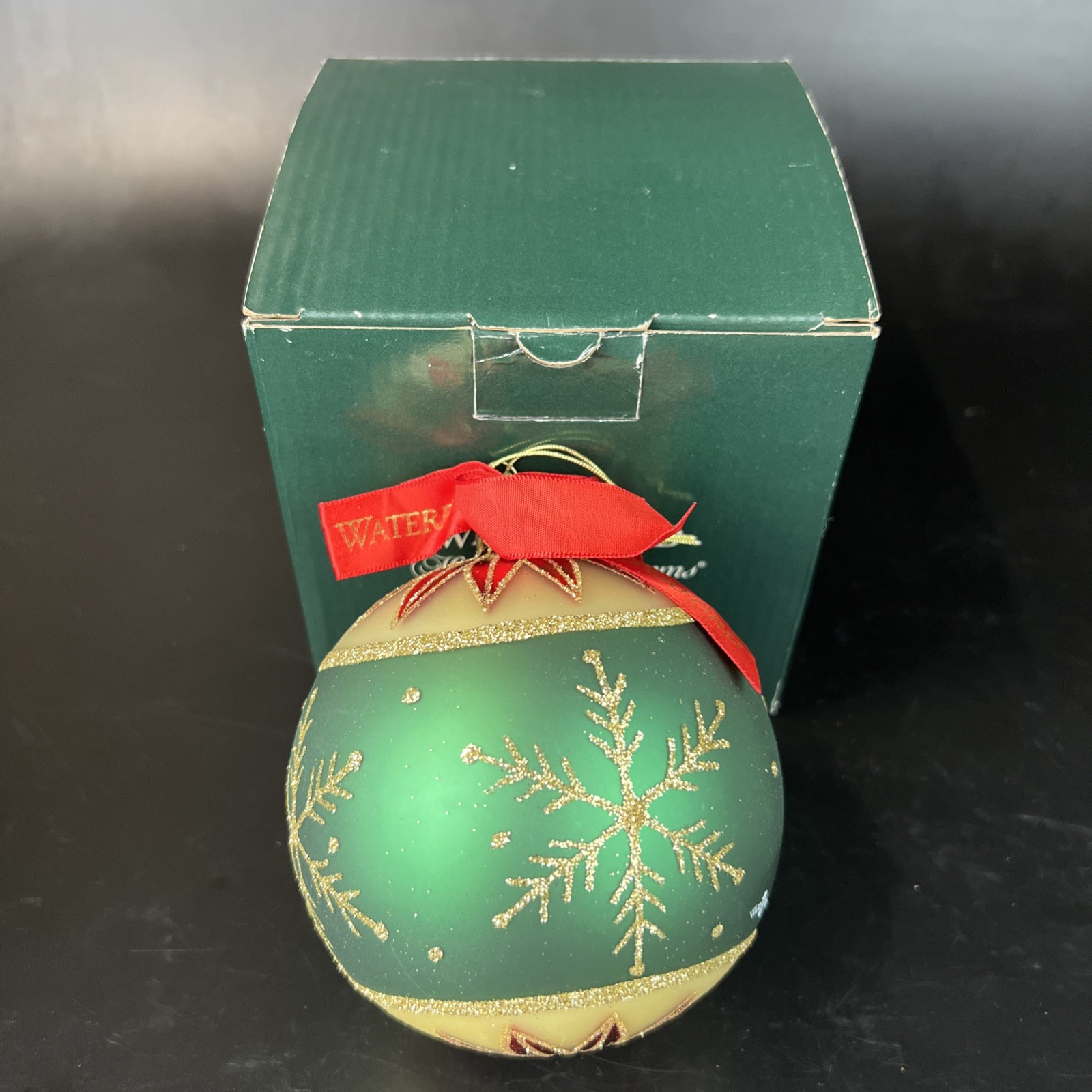 Waterford Holiday Heirlooms Four Seasons Winter Ball Glass Ornament W/Box 2003 Waterford Holiday Heirlooms Four Seasons Winter Ball Glass Ornament W/Box 2003