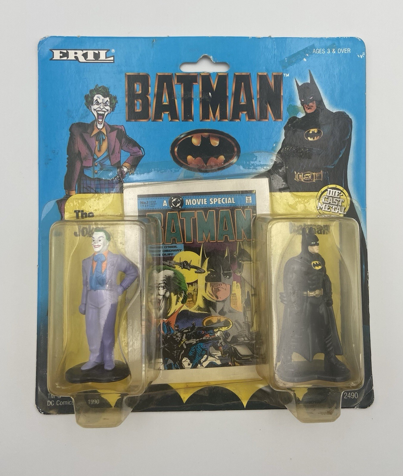 ERTL Batman Joker 1989 Movie Special Die Cast Mini Figures + Card New in Box