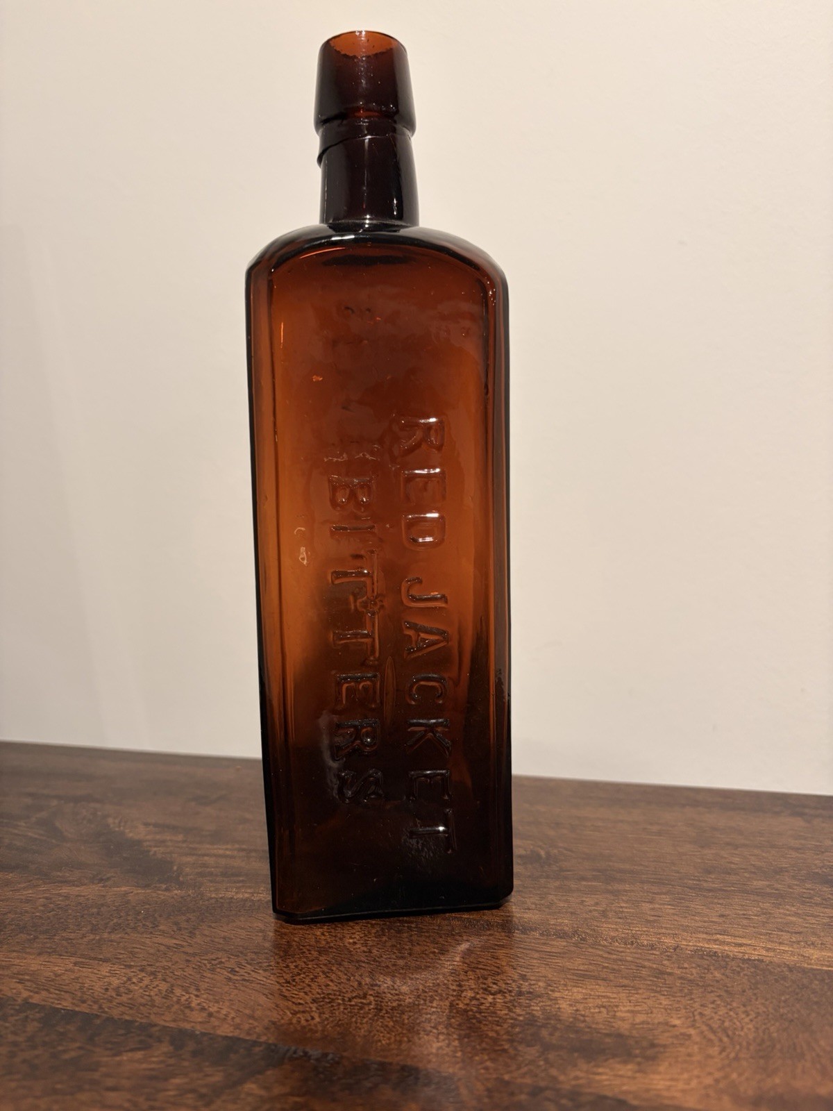 RARE Red Jacket Bitters Bottle - Very Crude Near Pontil