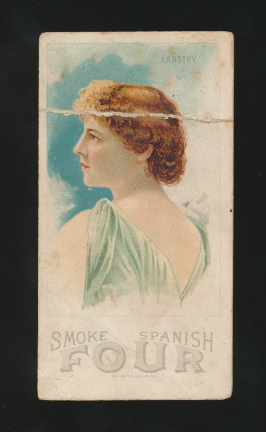 1880\'s N532 Smoke Spanish Four ACTRESSES -[LILLIAN] LANGTRY *Key Card*