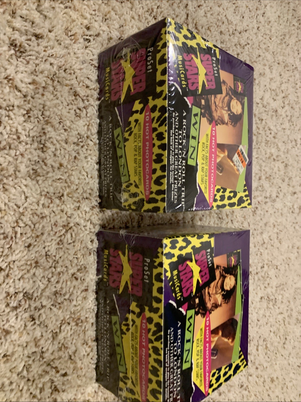 1991 Pro Set Musicards Music Cards Super Stars (2) Sealed Box Series 72 Packs