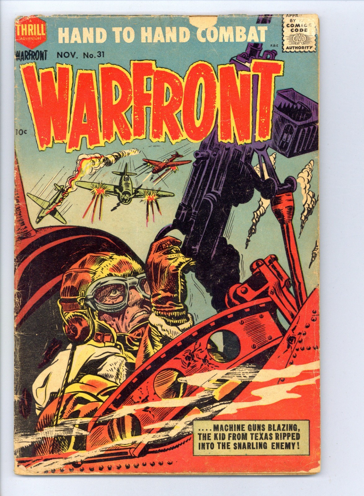 WARFRONT 31 (VG-) Bob Powell art Hand To Hand Combat 1957 Harvey Comics m471
