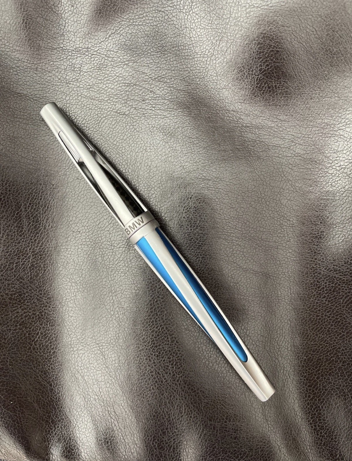 RARE Vtg BMW M3 M5 M7 Titanium Blue Silver Steel Carbide Exclusive .7mm Gel Pen