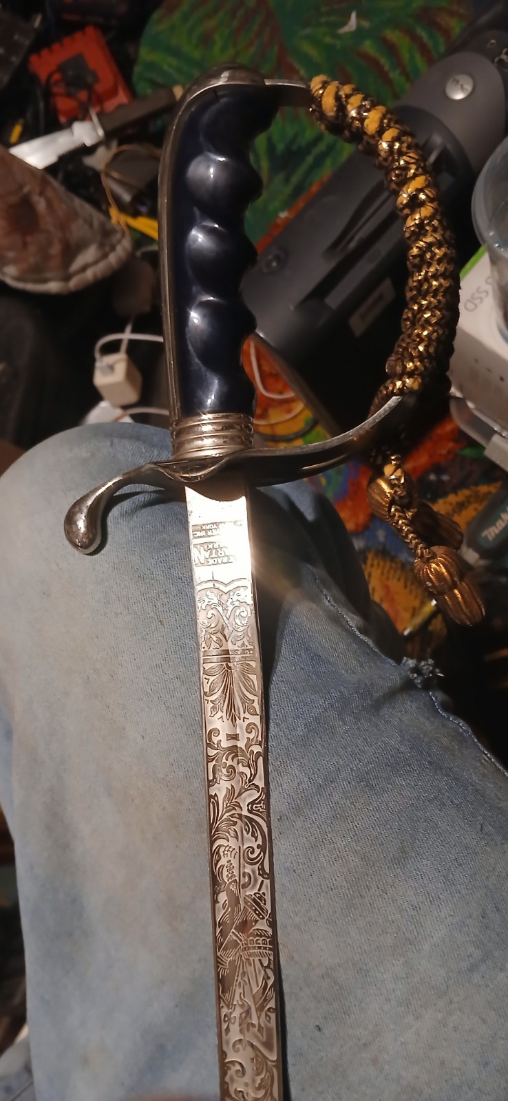 Vintage Spartan Trade Mark Model 1902 Officers Sword with Scabbard Vintage Spartan Trade Mark Model 1902 Officers Sword with Scabbard